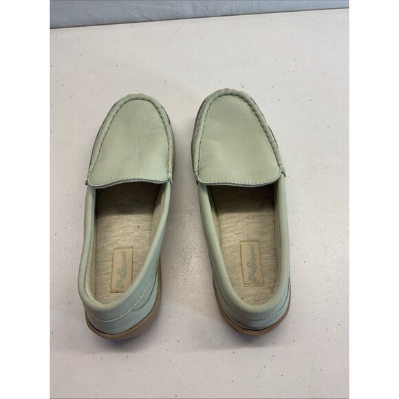 My Slippers by My Pillow Moccasins Mint Green‎ Leather  Womens 9M - Picture 8 of 10